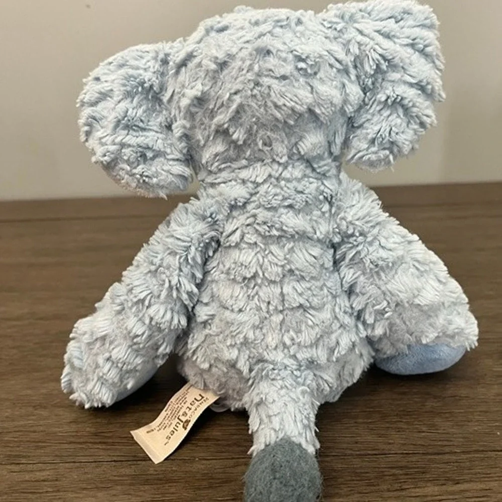 Demdaco Nat & Jules Blue Elephant Plush Stuffed Animal Shaggy Soft Toy
